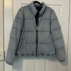 Puffer denim